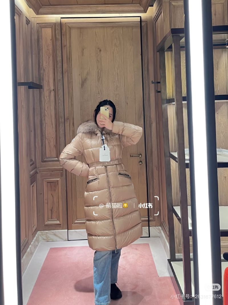 몽클레르 퍼 트리밍 후드 롱 다운 코트 - 몽클레어 패딩 미러급 참고 이미지